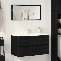 Dulap pentru Chiuveta de Baie Stejar Negru 80 x 38,5 x 45 cm GartenMobel Dekor