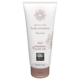 HOT - Shiatsu 2in1 Silky touch - lubrifiant de masaj mătăsos (200 ml)
