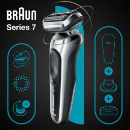 Aparat de barbierit Braun 71-S4200cs Wet & Dry Shaver, Silver/Black