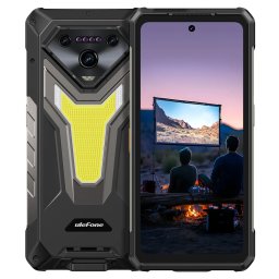 Telefon mobil Ulefone Armor 34 Pro, 5G, LCD 6.95 , Proiector video 150 lumeni, 32GB RAM (16GB + 16GB extensibili), 512GB, Android 15, Dimensity 7300, Night Vision, WiFi 7, 25500mAh, 66W, Dual SIM