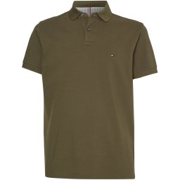 TOMMY HILFIGER Tricou 'CORE 1985 REGULAR POLO' albastru marin / oliv / roșu / alb