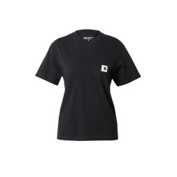 Carhartt WIP Tricou 'W S/S Pocket' negru / alb