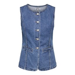 ONLY Vestă 'ONLGIULINA' albastru denim