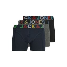 JACK & JONES Boxeri 'JWHEthan' bleumarin / gri amestecat / negru