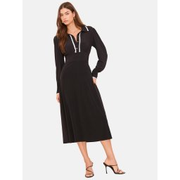 Lipsy Rochie tip bluză negru / alb
