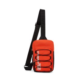 KARL LAGERFELD JEANS Geantă de umăr roșu orange / negru / alb