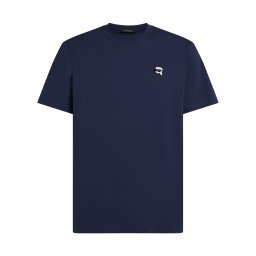 Karl Lagerfeld Tricou 'Ikon' albastru închis / alb