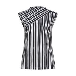 Karl Lagerfeld Bluză negru / alb