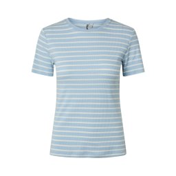 PIECES Tricou 'PCRUKA' albastru deschis / alb