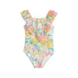LAURA ASHLEY Costum de baie întreg azur / galben / portocaliu piersică