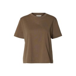 SELECTED Tricou 'SLFEssential' maro