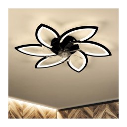 BRILAGI-LED Lampă cu ventilator, dimabilă LED/50W/230V 3000-6500K negru+DO