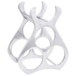Raft pentru vin Argintiu 23 x 14 x 28 cm Aluminiu GartenMobel Dekor