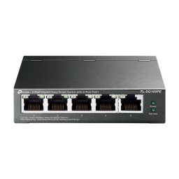 Switch 4 x RJ45 Gigabit PoE, 1 x RJ45 Gigabit, Buget PoE 65W, Easy Smart Managed - TP-Link TL-SG105PE