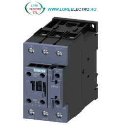 3RT2038-1KB40 Contactor Siemens 37KW, 80A, Sirius, Tensiune Bobina 24V DC cda Direct PLC Iesire 2A, 1NO+1NC, S2