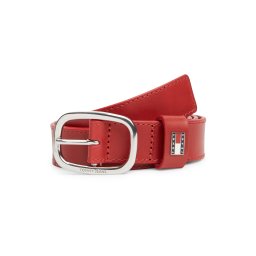 Tommy Jeans Curea bleumarin / roșu intens / alb