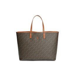 TOMMY HILFIGER Plase de cumpărături maro / maro coniac / gri deschis / negru