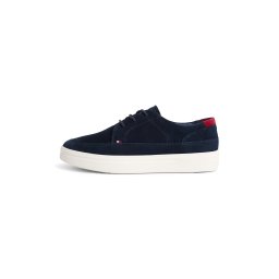 TOMMY HILFIGER Pantofi cu șireturi sport bleumarin / sângeriu