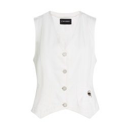Karl Lagerfeld Vestă de costum negru / alb