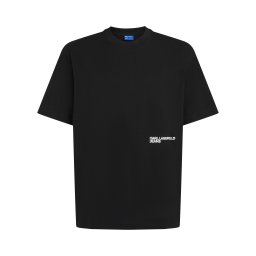 KARL LAGERFELD JEANS Tricou negru / alb