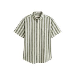 GANT Cămașă verde deschis / alb