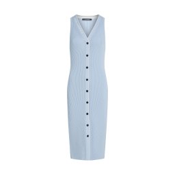 Karl Lagerfeld Rochie tricotat albastru deschis / alb