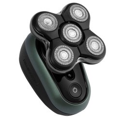 Aparat de ras pentru cap Remington RX7 XR1600 Ultimate Series, Autonomie 60 min, Impermeabil, Cap detasabil, Turbo, Lame din otel, Indicatoare, Negru/Verde