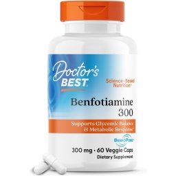 Benfotiamina Vitamina B1 BenfoPure pentru Sistem Nervos, Metabolism si Suport Neurologic - Doctor's Best, 60 capsule | 300 mg
