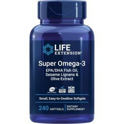 Super Omega 3 EPA DHA cu Polifenoli din Masline si Lignani din Susan - Life Extension - 240 capsule