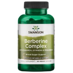 Berberina Complex cu Scortisoara Schinduf si Gymnema - Swanson - 90 capsule