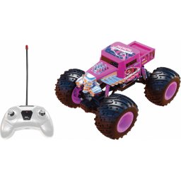 MASINUTA CU TELECOMANDA TIP CAMION BEAST RUNNERS, SCARA 1/24, 21CM, ROZ