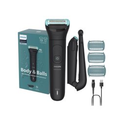 Aparat de ras si tuns corporal cu sita metalica hipoalergenica PHILIPS BG5480/15, autonomie 100 min, funcție incarcare rapida, brat extensie pentru utilizare pe spate, 3 piepteni bidirectionali, indicator luminos baterie, husa textila