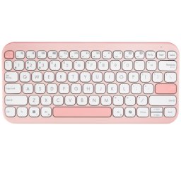 Tastatură wireless ASUS Marshmallow KW100, Bluetooth 5.0, multi-device (3 dispozitive), scissor keys cursă 1,6 mm, 2 niveluri kickstand, 2×AAA autonomie până la ~24 luni, dimensiuni 282×130×18,4 mm, greutate 374,8 g, compatibilă Windows, ChromeOS, macOS,