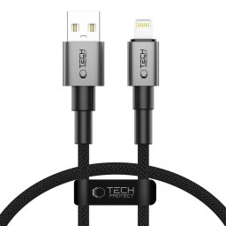 TECH-PROTECT ULTRABOOST 2 LIGHTNING CABLE 2.4A 25CM BLACK
