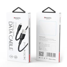 Yesido - Data Cable (CA97) - USB to Micro-USB, 2.4A, 480Mbps, 1.2m - Black