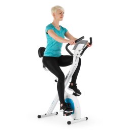 Capital Sports Azura Air, home trainer, X-bike, SilentBelt, rezistență magnetică, pliabil (FIT4-AzuraAir-W/B)