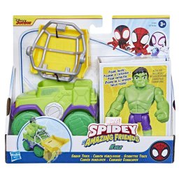 SPIDEY PRIETENII EXTRAORDINARI SET MASINUTA SI FIGURINA SI ACCESORIU HULK