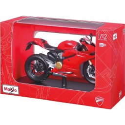 MAISTO MOTOCICLETA METALICA CU STAND DUCATI 1199 PANIGALE SCARA 1 LA 12