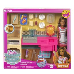 BARBIE SI TERESA RETETA PENTRU PRIETENIE SET PAPUSA TERESA SI BUCATARIE CU ACCESORII