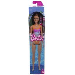 PAPUSA BARBIE BRUNETA CU COSTUM DE BAIE INFLORAT