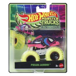 HOT WHEELS MONSTER TRUCK GLOW IN THE DARK MASINUTA PIRAN-AHHHH CU ROTI VERZI SCARA 1 LA 64