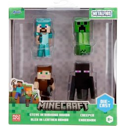 JADA MINECRAFT SET 4 FIGURINE METALICE 6.5CM