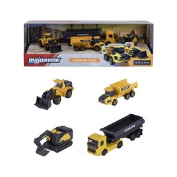 MAJORETTE SET 4 UTILAJE METALICE VOLVO CONSTRUCTION 7.5CM