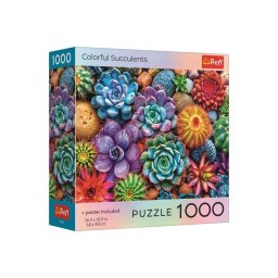 PUZZLE TREFL 1000 SUCULENTE COLORATE CU POSTER INCLUS