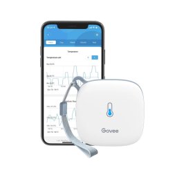Termometru si umidometru pentru interior Govee H5179, Wi-Fi, Bluetooth, Afisaj LCD, Alb