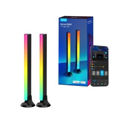 Set 2 Smart LED lampi pentru televizor LED Govee H6046 RGBIC, 24 W, Segmente de culoare adresabile, Wi-Fi, Bluetooth, Govee Home, Negru