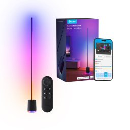 Smart LED lampa pentru podea Govee Pro RGBICWW H6079, 170 cm, 48 W, 2100 lm, 6500 K, Wi-Fi, Bluetooth, Govee Home, Negru