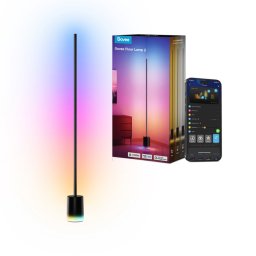 Smart LED lampa pentru podea Govee 2 RGBICWW H607C, 152 cm, 30 W, 1725 lm, 6500 K, Wi-Fi, Bluetooth, Govee Home, Negru