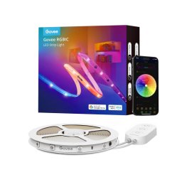 Smart LED banda Govee RGBIC H612CCD1, 36 W, 10 m, RGBICW, 240 LED-uri, Bluetooth, Wi-Fi, Matter, Alexa, Google Assistant, Negru
