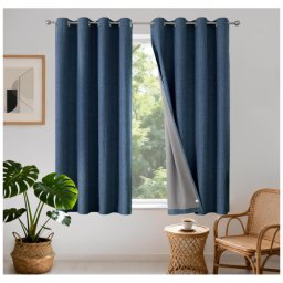 Draperii termoizolate blackout pentru dormitor si living, 2 panouri, izolare termica si protectie solara